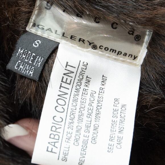 Giacca Reversible Faux Mink Fur Vest Size Small - Picture 10 of 12